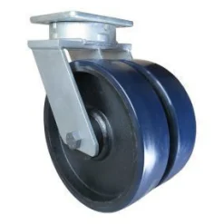 12" Dual-Wheel Polyurethane Kingpinless Swivel Caster