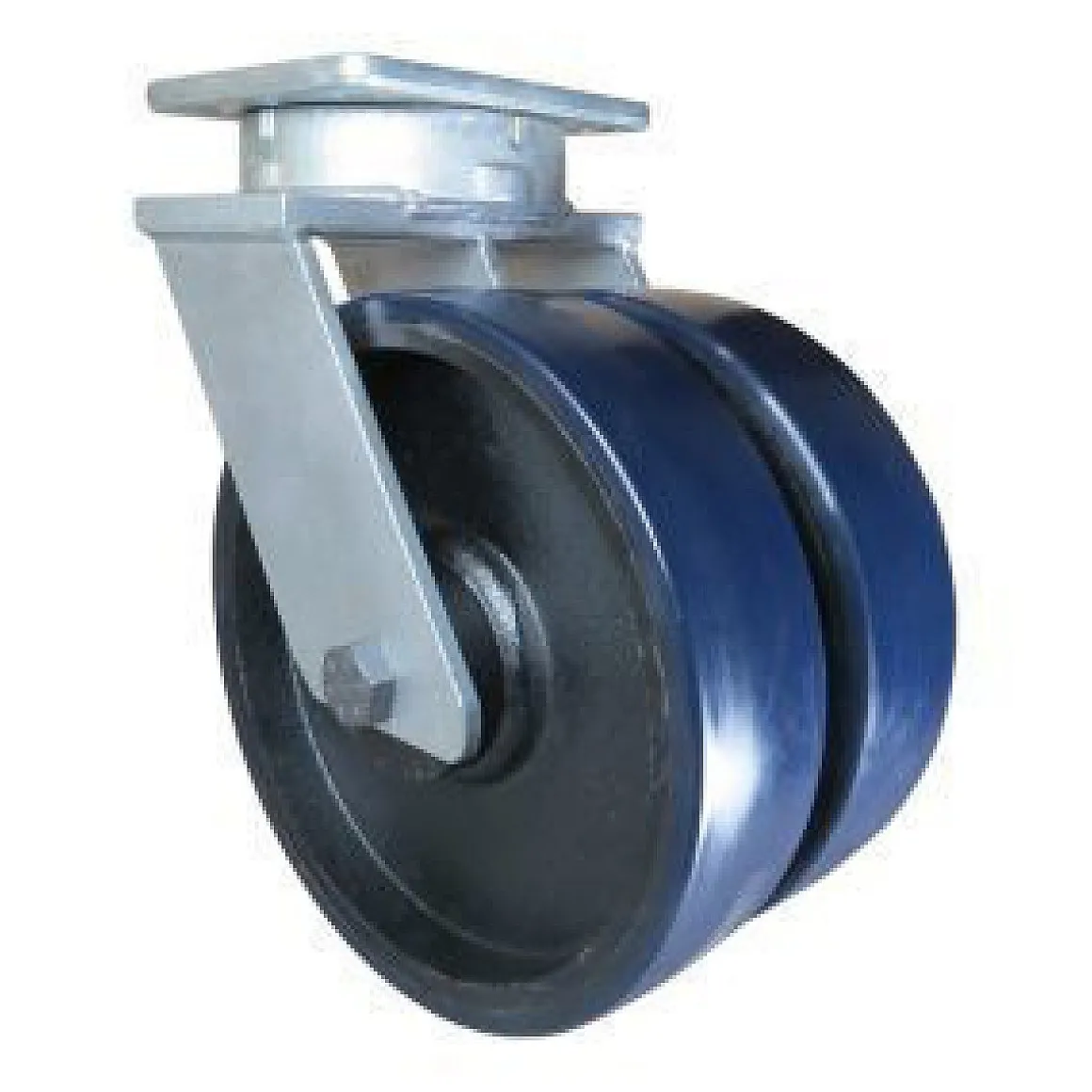 12" Dual-Wheel Polyurethane Kingpinless Swivel Caster
