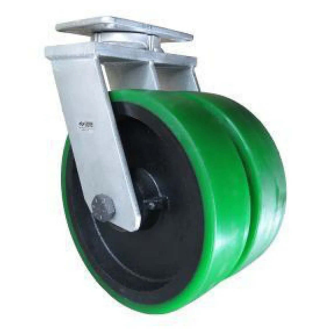12" Dual-Wheel Polyurethane Kingpinless Swivel Caster