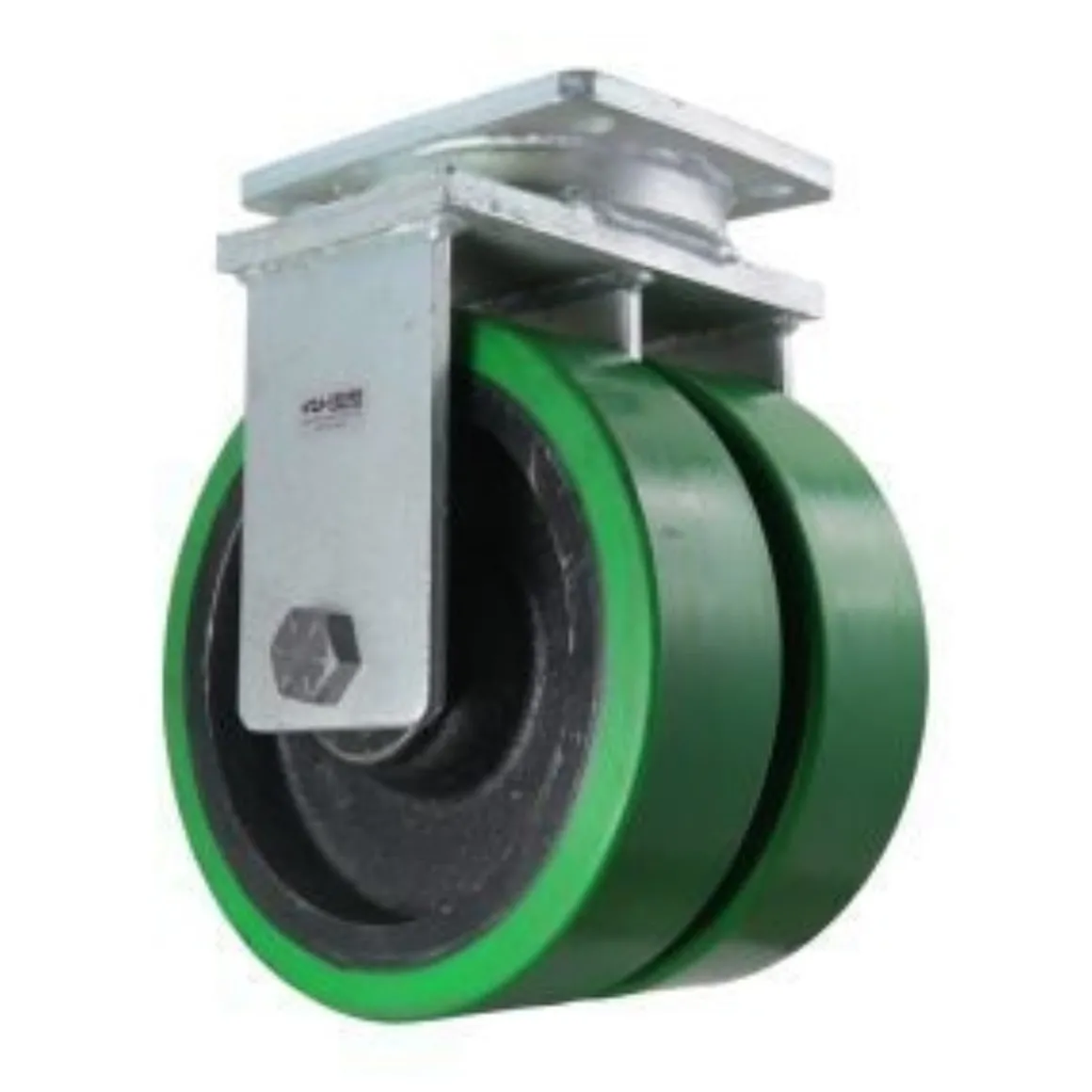 10" Dual-Wheel Polyurethane Rigid Caster