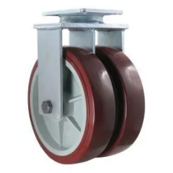 12" Dual-Wheel Polyurethane Rigid Caster