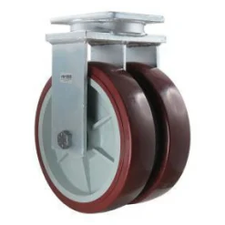 12" Dual-Wheel Polyurethane Rigid Caster