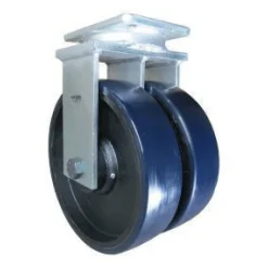12" Dual-Wheel Polyurethane Rigid Caster