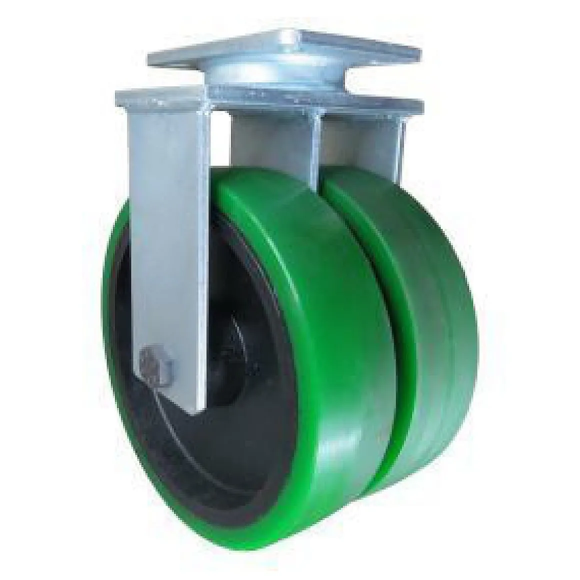 12" Dual-Wheel Polyurethane Rigid Caster