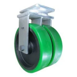 12" Dual-Wheel Polyurethane Rigid Caster