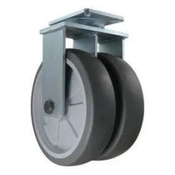 12" Dual-Wheel Thermoplastic Rubber Rigid Caster