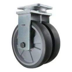 12" Dual-Wheel Thermoplastic Rubber Rigid Caster