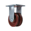 4" Ductile Steel V-Groove Rigid Caster