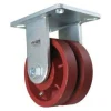 6" Ductile Steel V-Groove Rigid Caster