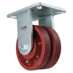 6" Ductile Steel V-Groove Rigid Caster