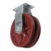 6" Ductile Steel V-Groove Rigid Caster