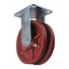 6" Ductile Steel V-Groove Rigid Caster