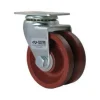 4" Ductile Steel V-Groove Swivel Caster