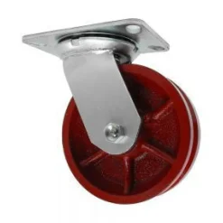 6" Ductile Steel V-Groove Swivel Caster