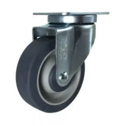4" Gray Thermoplastic Rubber Swivel Caster
