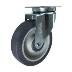5" Gray Thermoplastic Rubber Swivel Caster