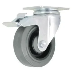 5" Gray Thermoplastic Rubber Swivel Caster