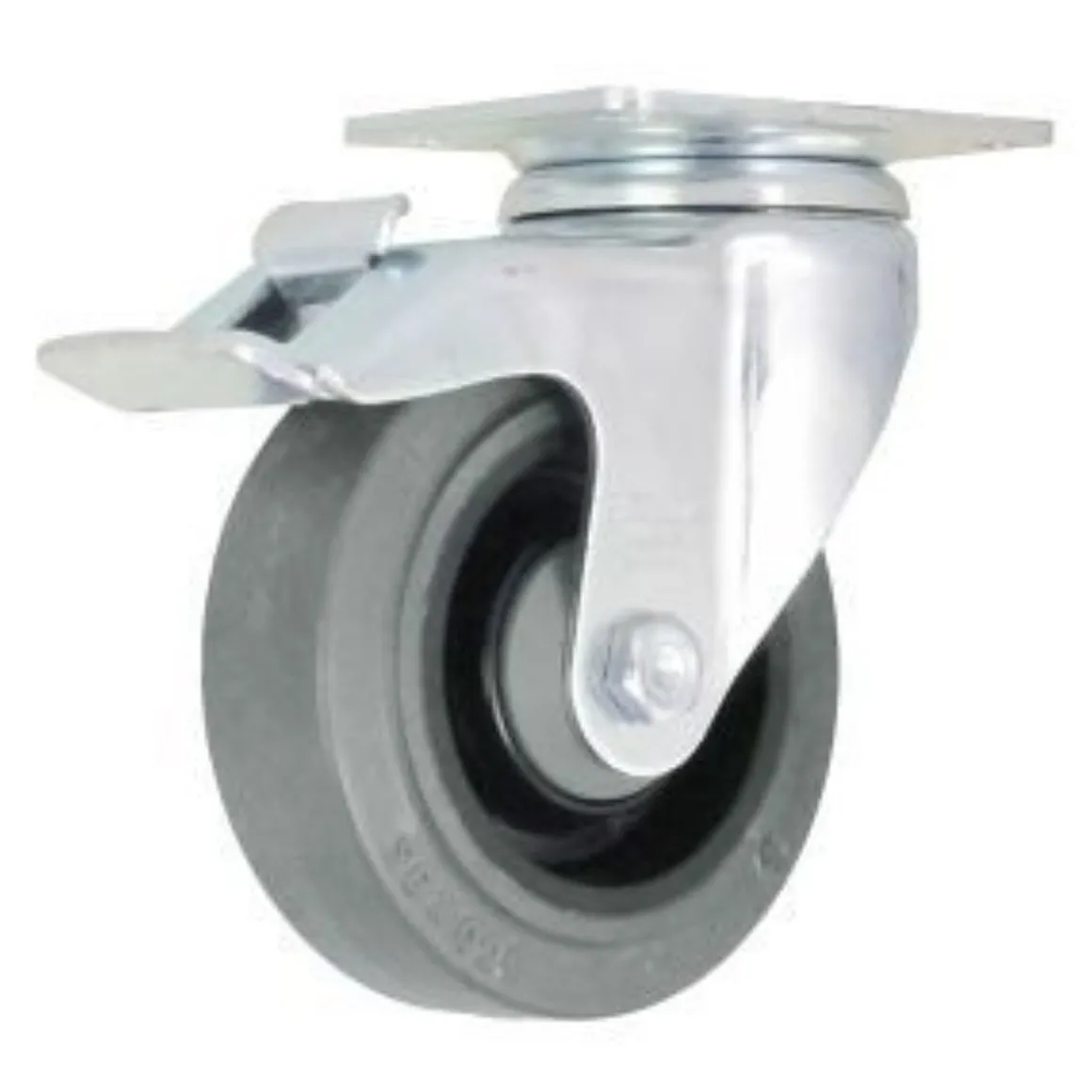 5" Gray Thermoplastic Rubber Swivel Caster