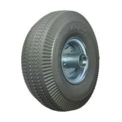 8" Gray Tread Pneumatic Wheel - Offset Hub