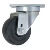 3" Hard Black Rubber Swivel Caster