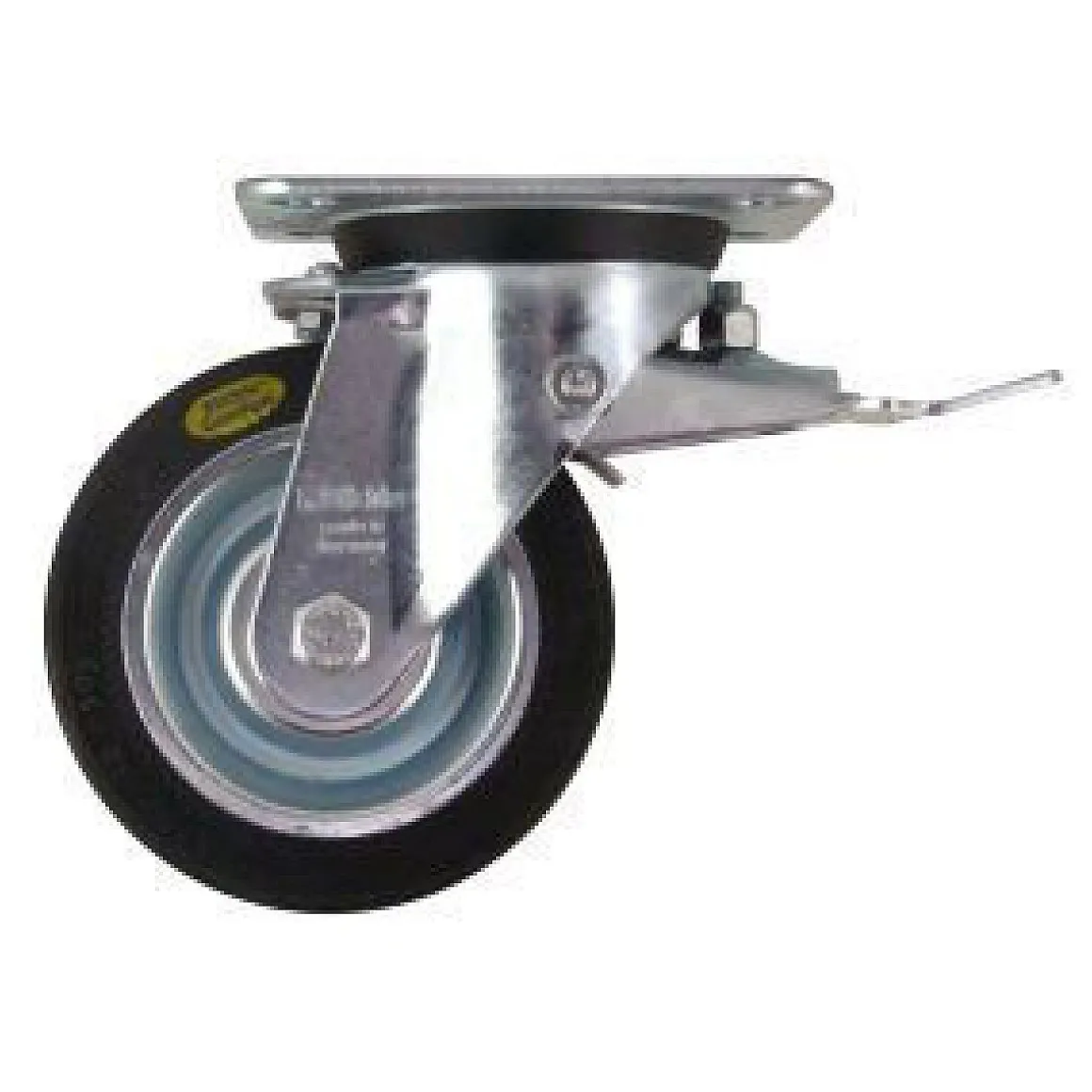 100 mm Blickle Pressed Steel Swivel Caster w/ Stop-Top Brake