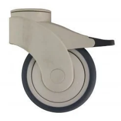 100 mm Blickle Sunthetic WAVE Thermoplastic Rubber Swivel Caster w/ Stop-Fix Brake