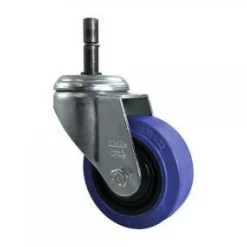 80 mm Blue Rubber Swivel Caster