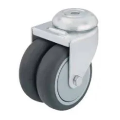 50 mm Dual Wheel Thermoplastic Rubber Swivel Caster