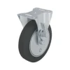 200 mm Elastic Rubber Dead Man's Brake Left Side Rigid Caster
