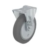 160 mm Elastic Rubber Dead Man's Brake Left Side Rigid Caster