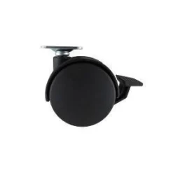 60 mm Twin Wheel Swivel Caster w/ Brake