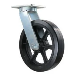 12" Mold-On Rubber Kingpinless Swivel Caster
