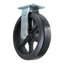 12" Mold-On Rubber Rigid Caster