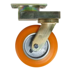 8" Orange CC Axis Dual-Swivel Maintenance-Free CC Apex Caster