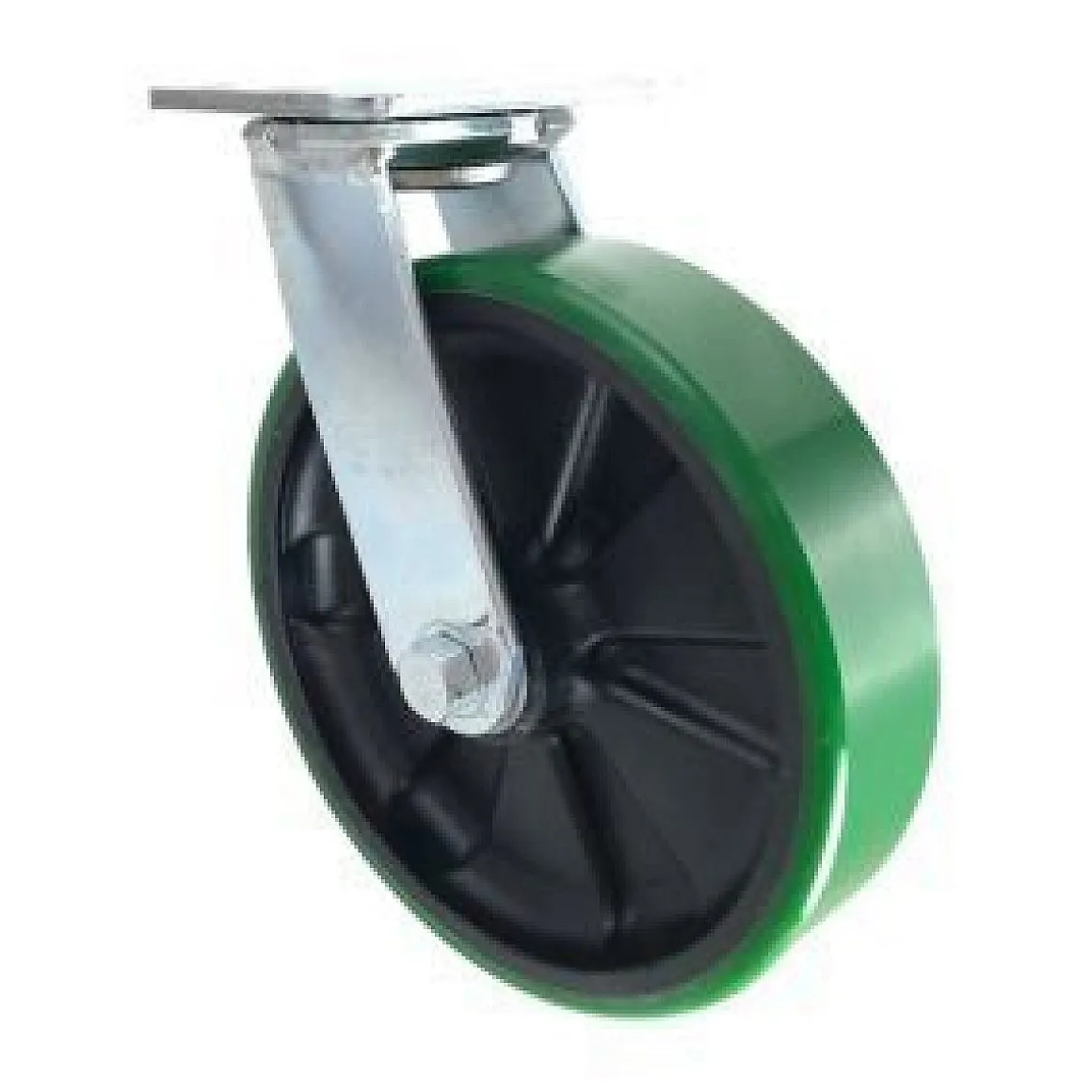8" Polyurethane on Glass-Filled Nylon Swivel Caster