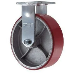 8" Polyurethane on Steel Rigid Caster