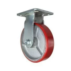 6" Polyurethane on Steel Rigid Caster