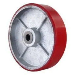 8" Polyurethane on Steel Wheel