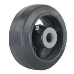 5" Rubber on Iron Wheel