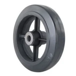 8" Rubber on Iron Wheel