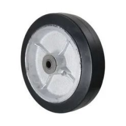 8" Rubber on Iron Wheel