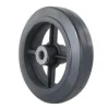 8" Rubber on Iron Wheel