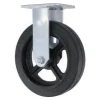 8" Rubber on Steel Rigid Caster