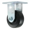4" Rubber on Steel Rigid Caster