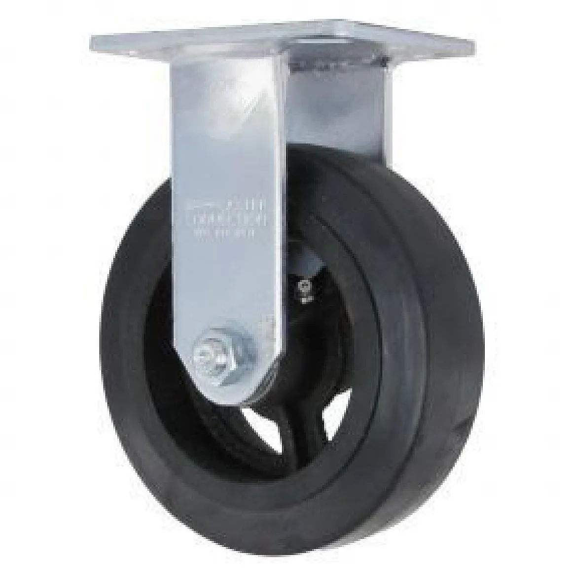 6" Rubber on Steel Rigid Caster