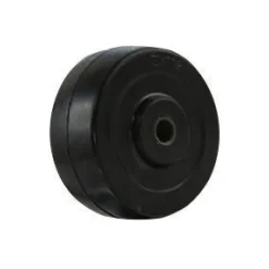 3" Soft Black Rubber Wheel