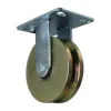 6" Solid Steel V-Groove Rigid Caster