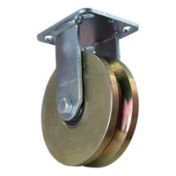 6" Solid Steel V-Groove Rigid Caster