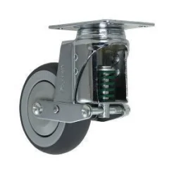 4" Spring-Loaded TPR Rigid Caster