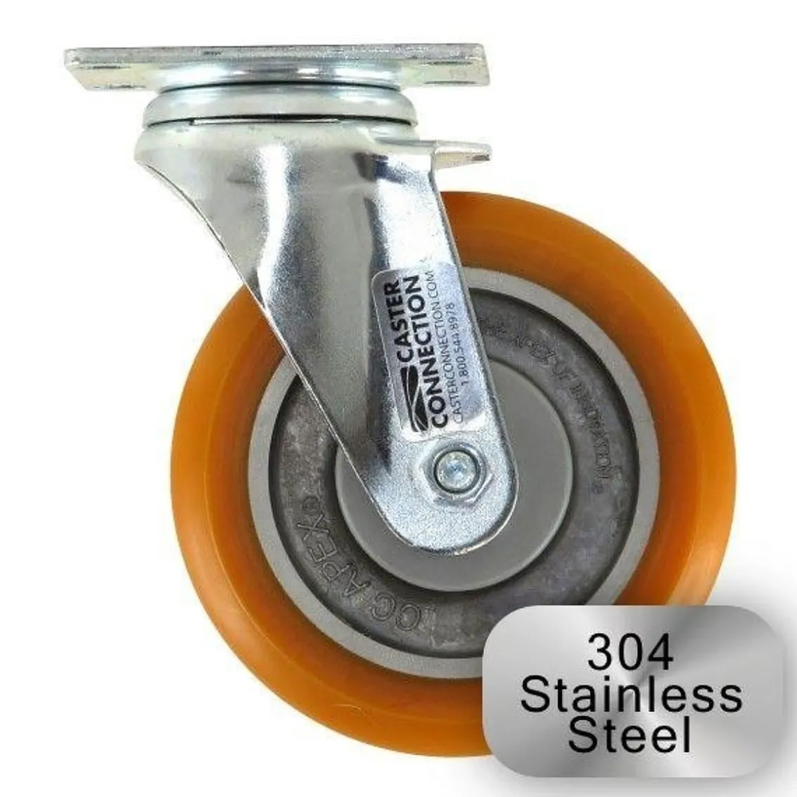 5" Stainless Steel CC Apex Swivel Caster